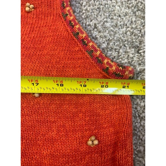 Vintage Harvest Pumpkins Zip Up Sweater Vest XL - Picture 6 of 8